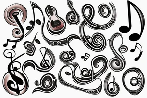 music notes tattoo idea