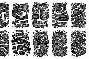 music notes tattoo idea