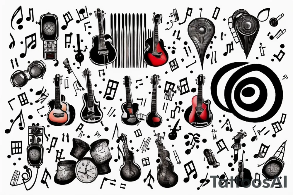 music notes tattoo idea