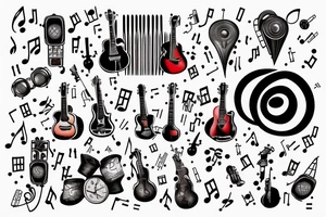 music notes tattoo idea