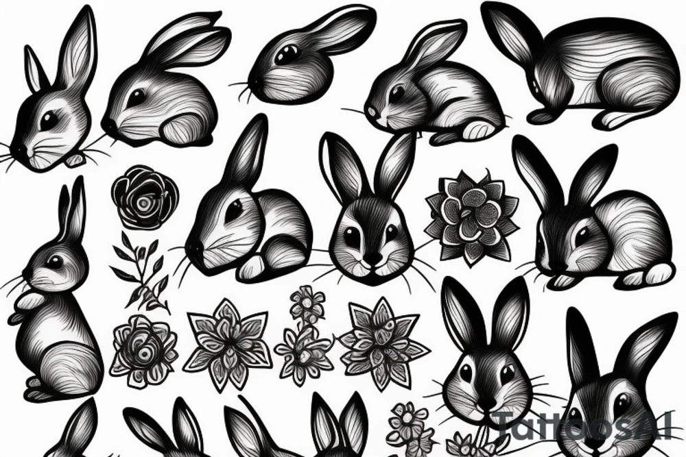 bunny tattoo idea