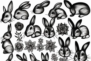 bunny tattoo idea