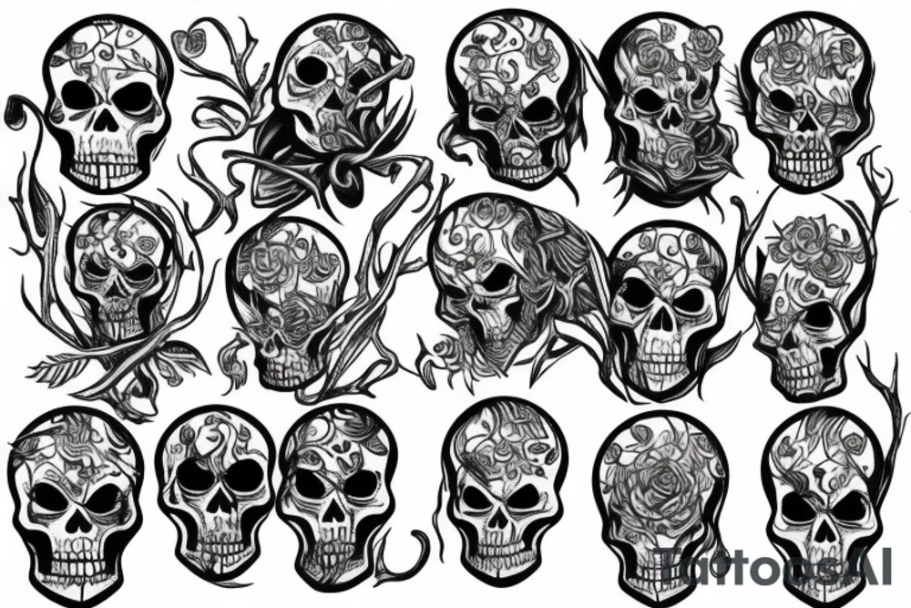death vibing skeleton tattoo idea