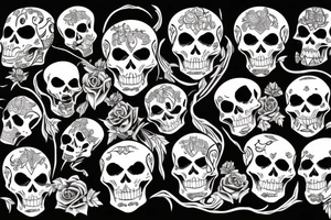 death vibing skeleton tattoo idea