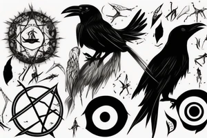 black crow, itachi, sharingan tattoo idea