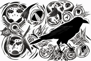 black crow, itachi, sharingan tattoo idea