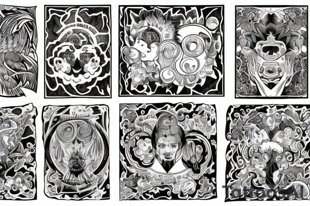 psychedelic family tattoo idea