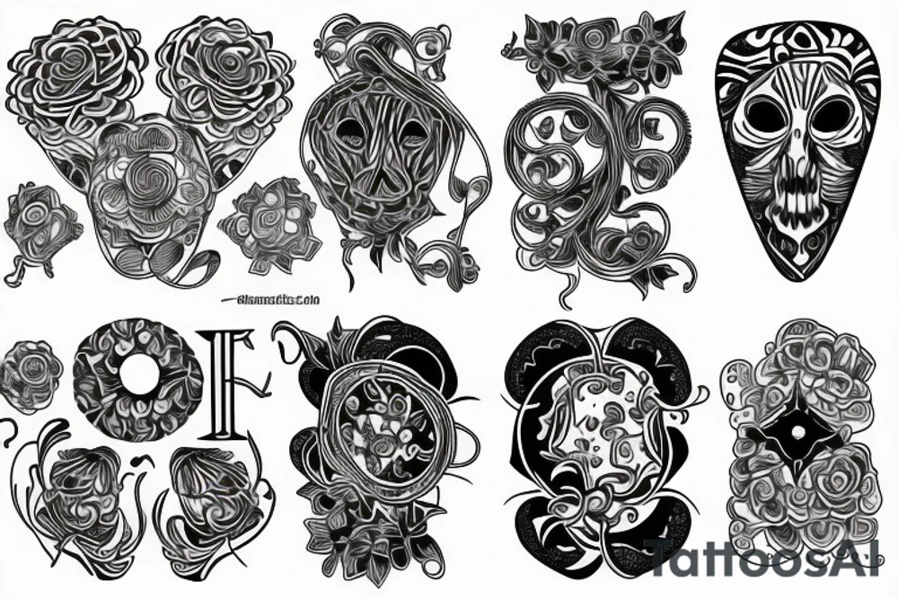 psychedelic family tattoo idea