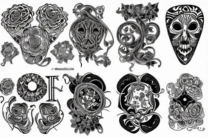 psychedelic family tattoo idea