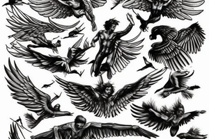 icarus falling tattoo idea