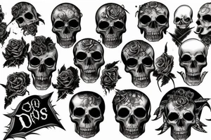 Skulls demons tattoo idea
