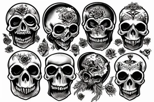 Skulls demons tattoo idea