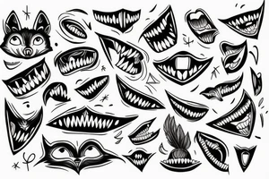 coyote teeth tattoo idea