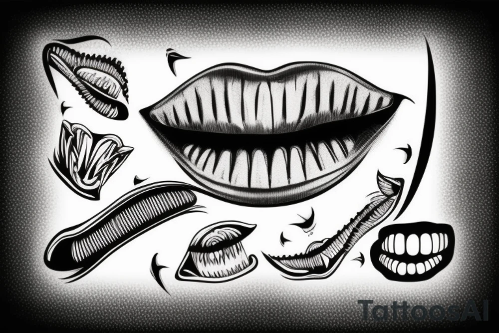 tooth tattoo idea