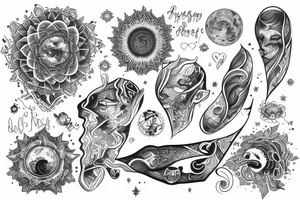 Purpose of human and oneness with universe tattoo idea