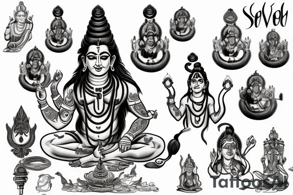 Lord Shiva and salvation tattoo idea