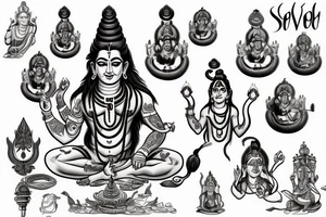 Lord Shiva and salvation tattoo idea