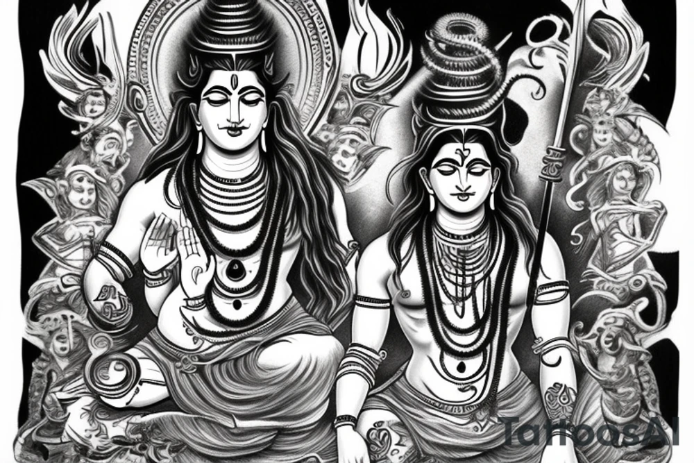 Lord Shiva and salvation tattoo idea