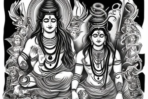 Lord Shiva and salvation tattoo idea
