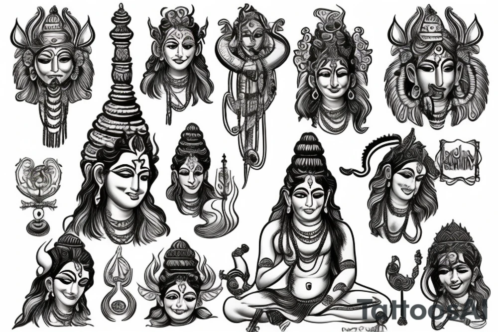 Lord Shiva and salvation tattoo idea