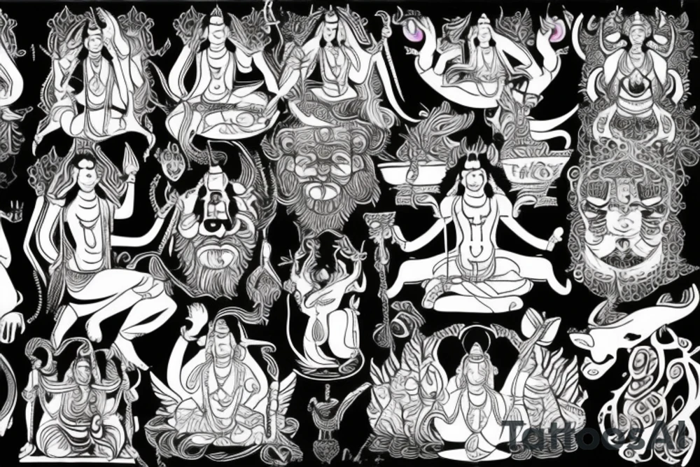 Lord Shiva and salvation tattoo idea