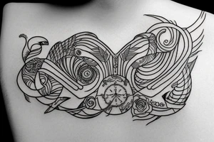 libra holding capricorn and virgo tattoo idea