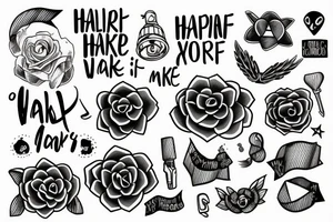Half a a world that connects to doing what make you happy tattoo idea