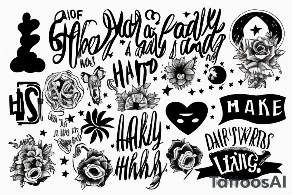 Half a a world that connects to doing what make you happy tattoo idea