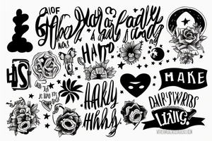 Half a a world that connects to doing what make you happy tattoo idea
