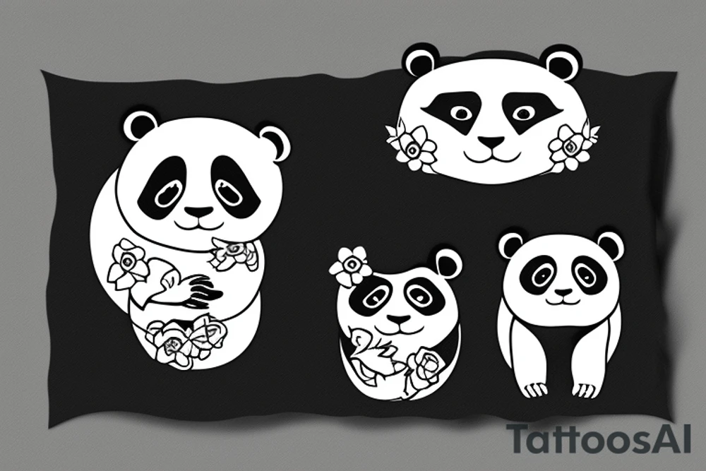 Earth that looks like a panda tattoo idea
