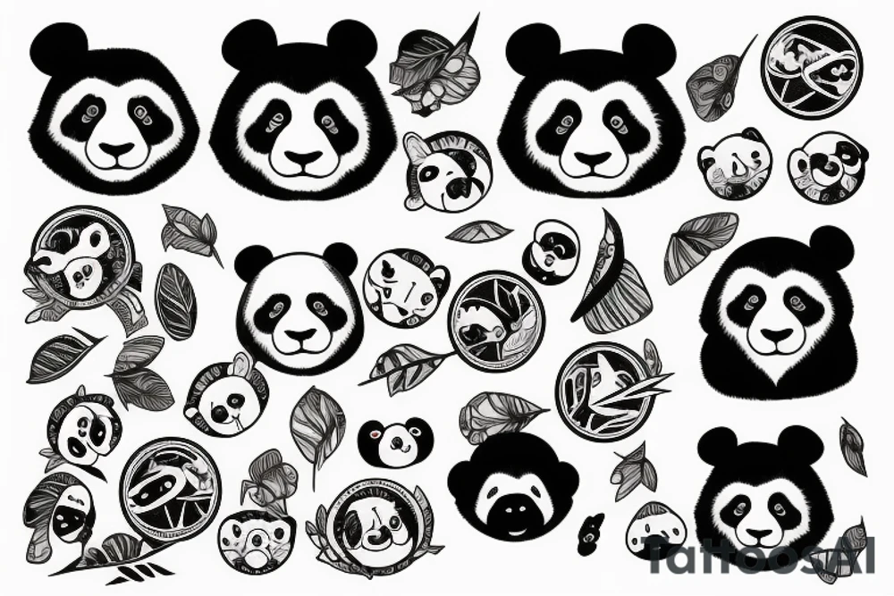 Earth that looks like a panda tattoo idea