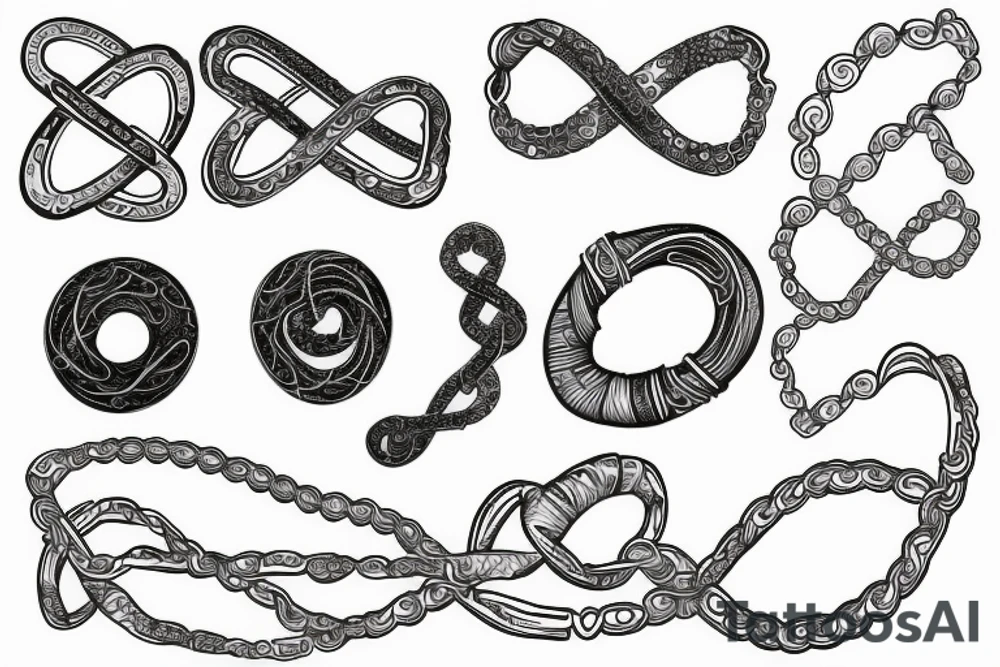 DNA chain mixed with infinity symbol tattoo idea
