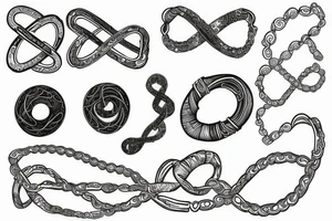 DNA chain mixed with infinity symbol tattoo idea