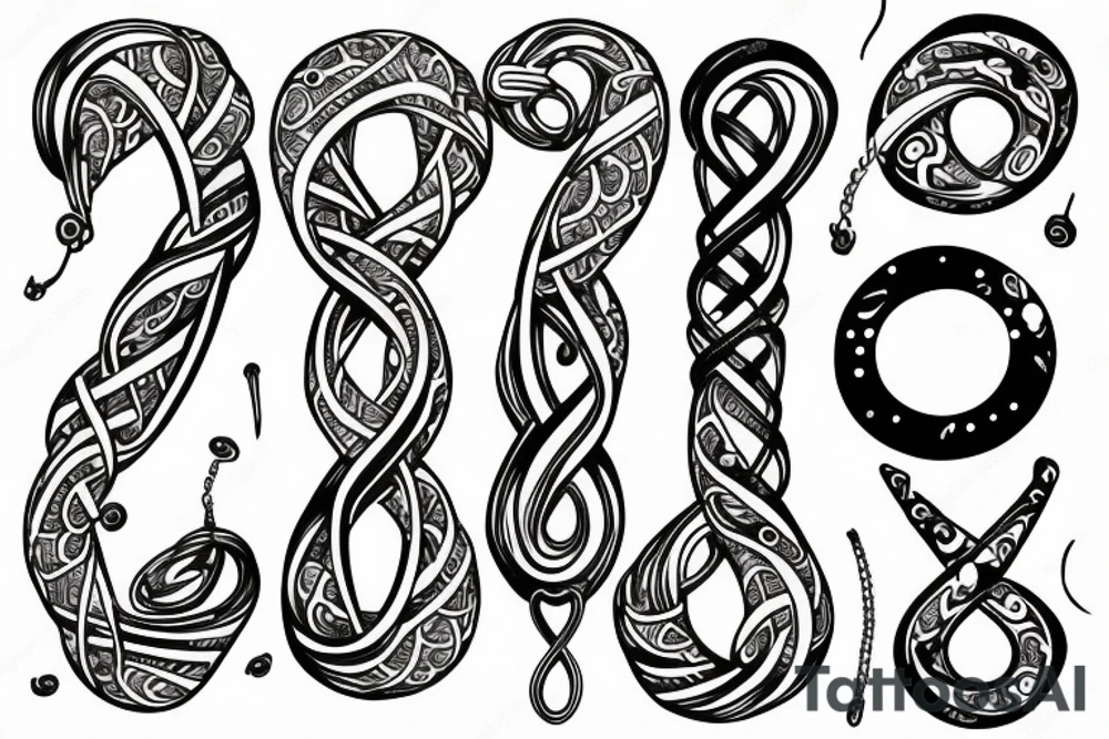 DNA chain mixed with infinity symbol tattoo idea