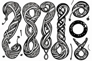 DNA chain mixed with infinity symbol tattoo idea
