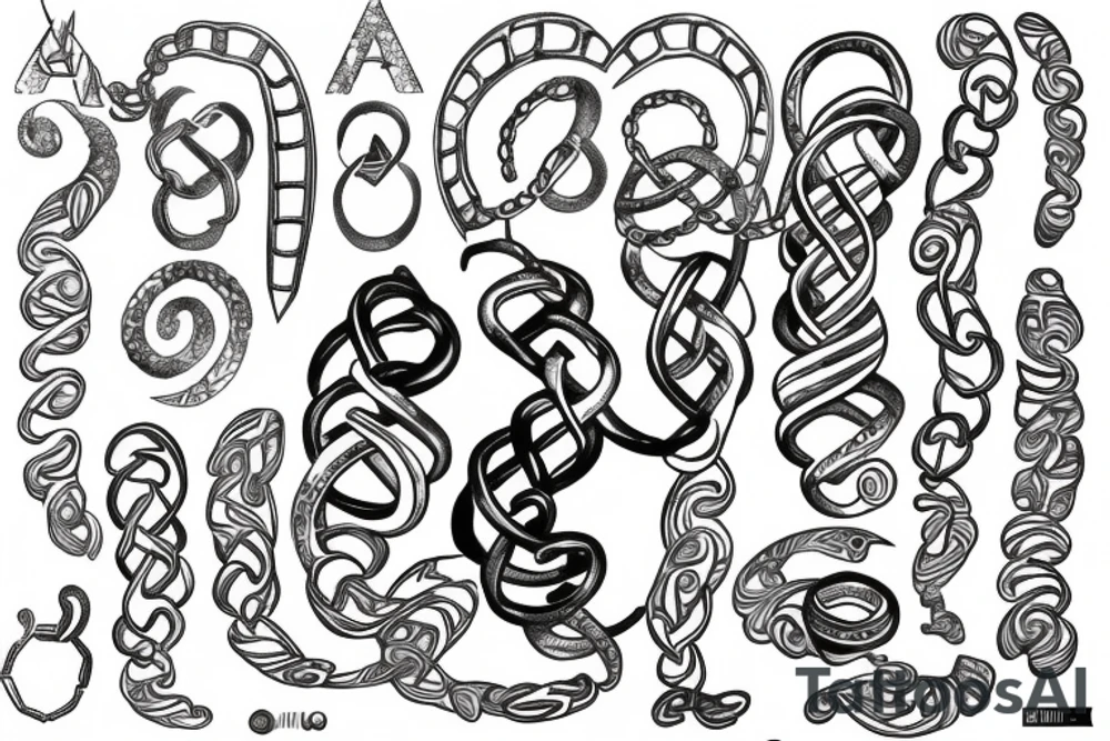 DNA chain mixed with infinity symbol tattoo idea