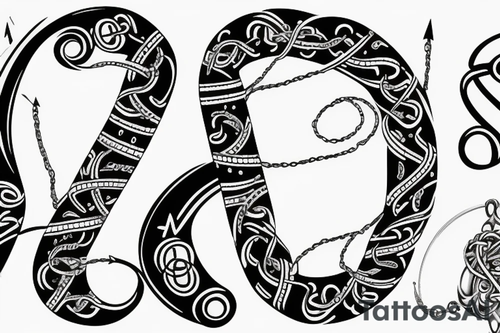 DNA chain mixed with infinity symbol tattoo idea
