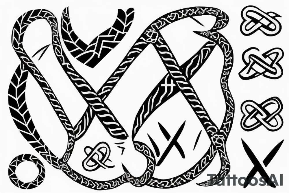 DNA chain mixed with infinity symbol tattoo idea