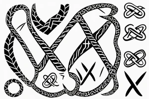 DNA chain mixed with infinity symbol tattoo idea