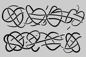 DNA chain mixed with infinity symbol. Make it small. tattoo idea