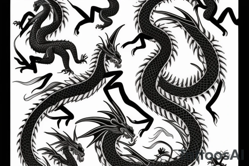 feminine dragon tattoo idea