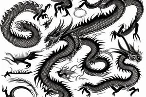 feminine dragon tattoo idea