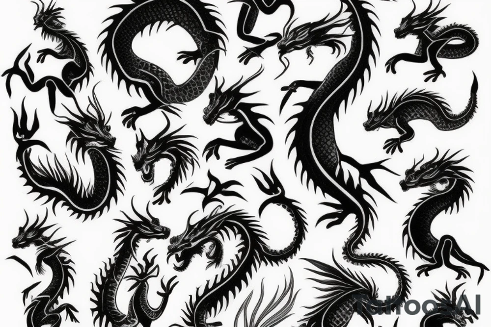 feminine dragon tattoo idea