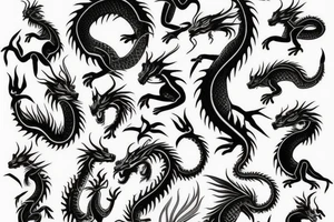 feminine dragon tattoo idea