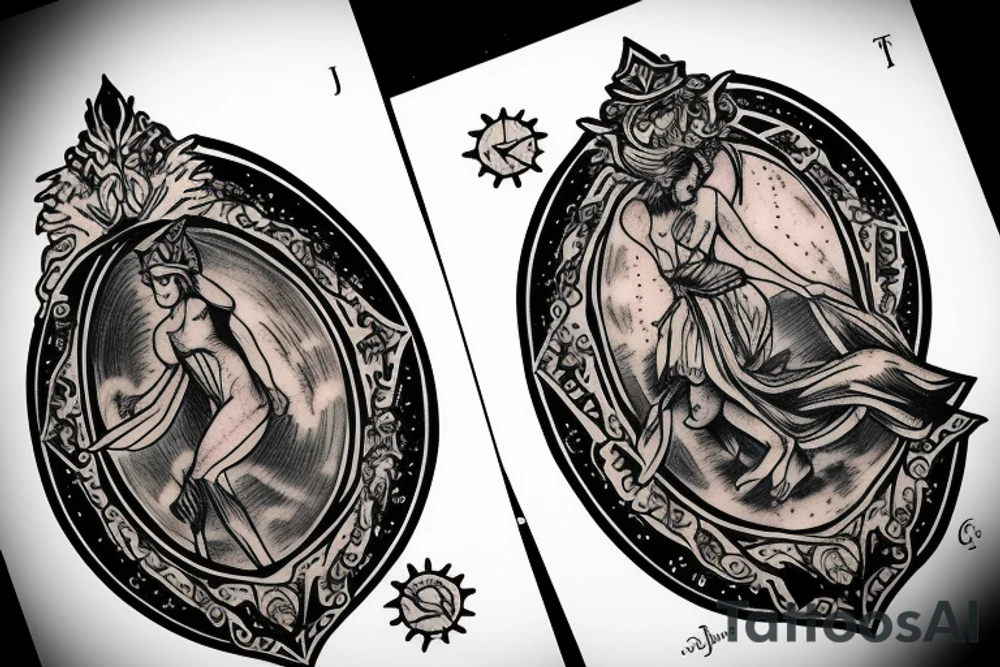 gemini tarot card tattoo idea