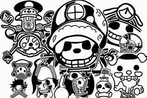 Chopper from anime One Piece tattoo idea