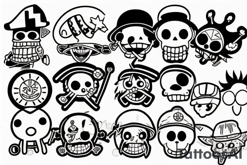 Chopper from anime One Piece tattoo idea