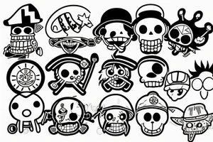 Chopper from anime One Piece tattoo idea