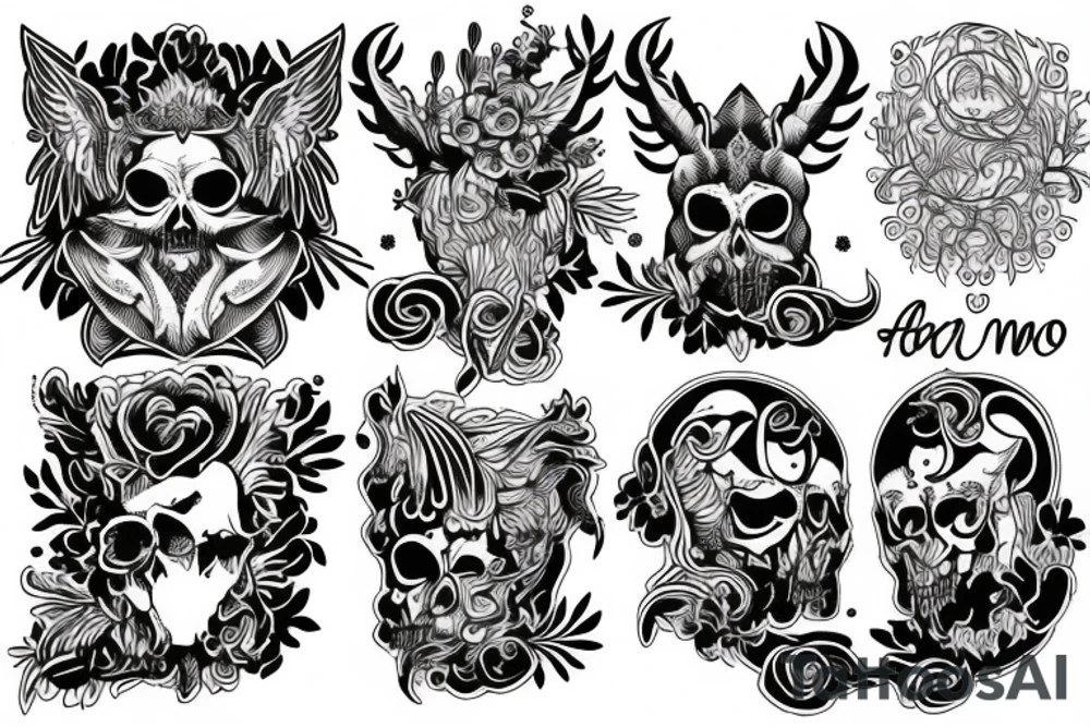 Amor y trueno tattoo idea