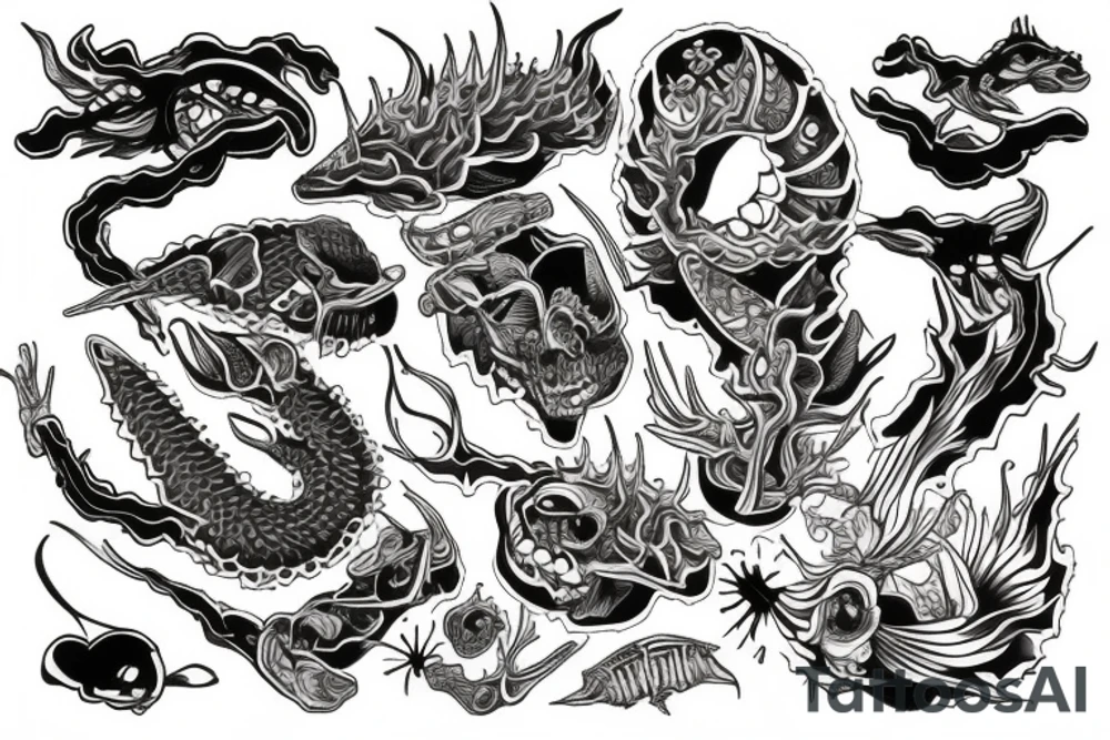 Flathead are with halligon tattoo idea